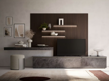 BOISERIE - Sectional wooden storage wall by Santalucia Mobili - view 2